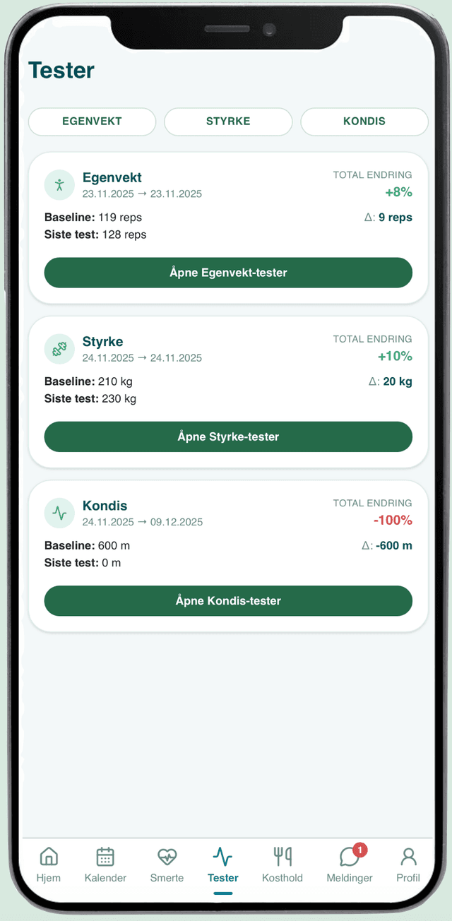 SmerteFri – tester for trygg progresjon i rehabilitering